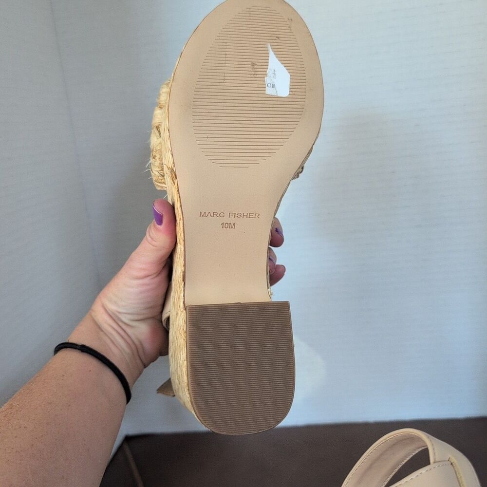 Marc Fisher Steel Platform Sandal, Women's Size 10M, Light Natural New - Picture 8 of 15